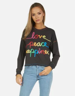 Shop Brita Love Peace Happiness Women Long Sleeve