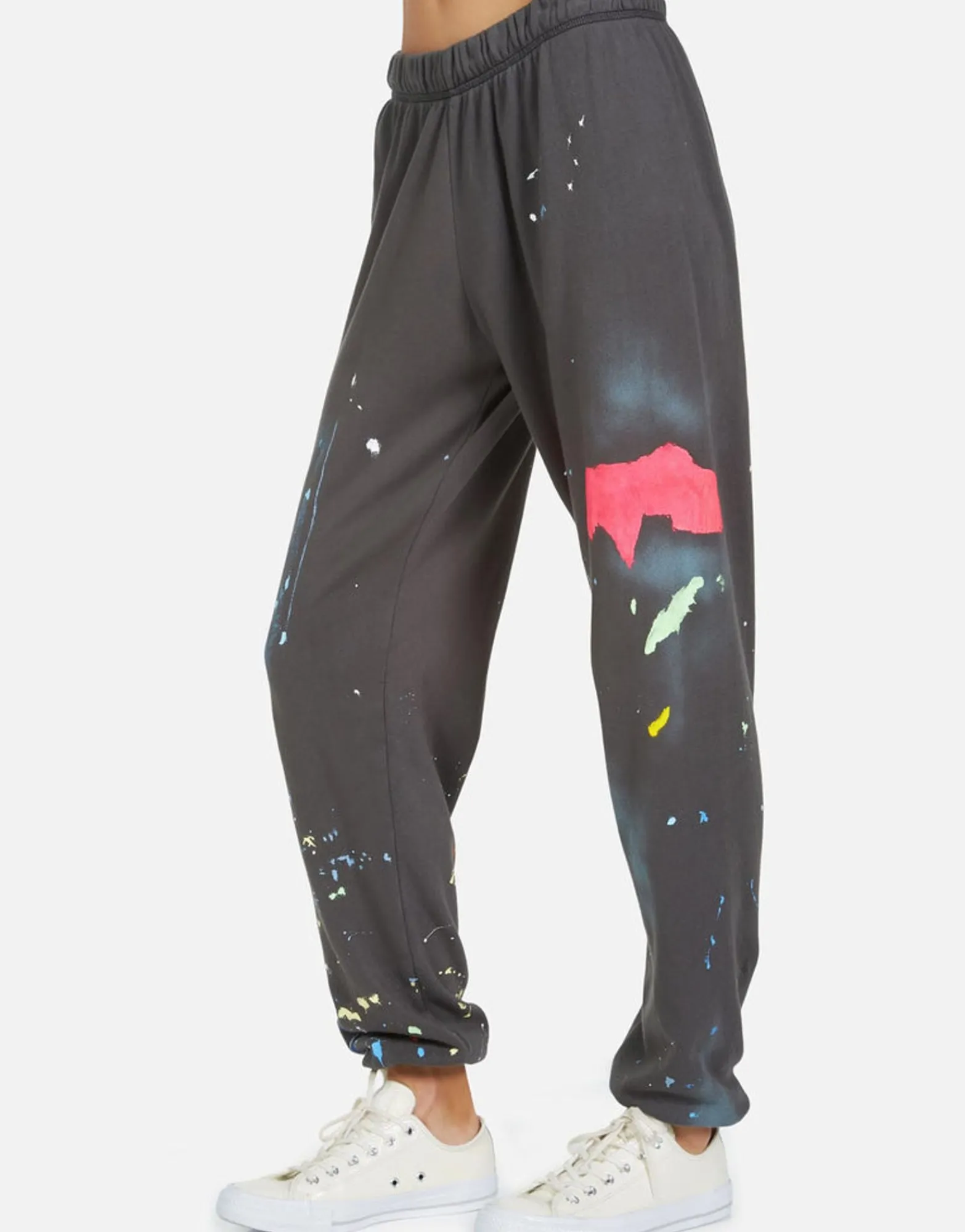 Discount Brush Peace Sweatpants In Onyx Paint Splatter | Tanzy By Women Long Sweatpants