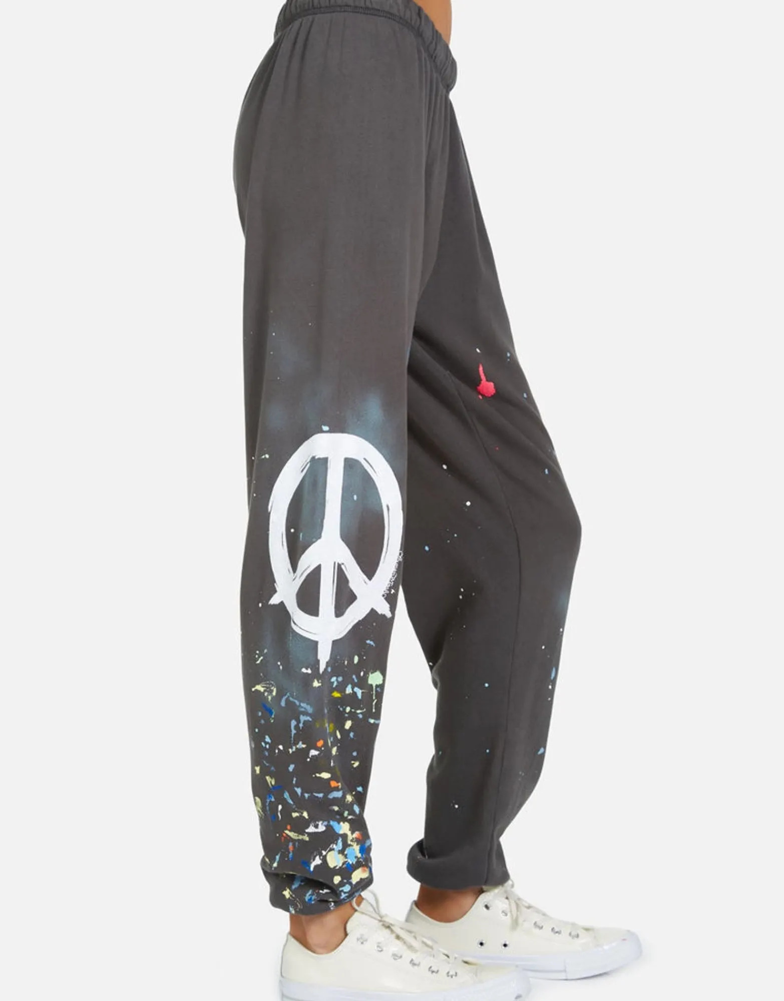 Discount Brush Peace Sweatpants In Onyx Paint Splatter | Tanzy By Women Long Sweatpants