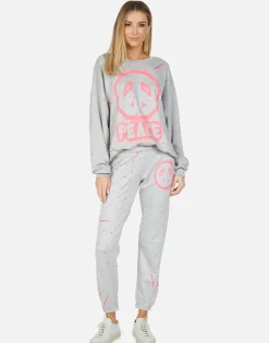 Shop Brynn Airbrush Peace Women Long Sweatpants