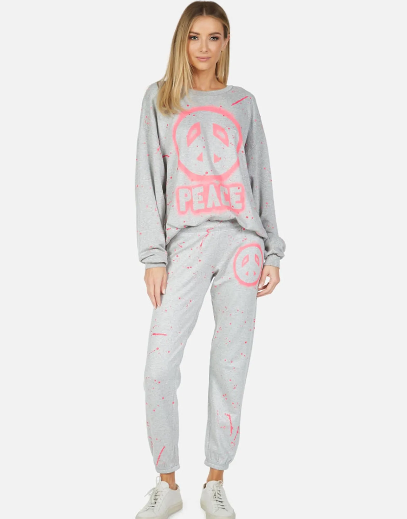 Shop Brynn Airbrush Peace Women Long Sweatpants