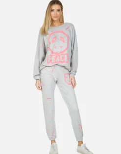 Shop Brynn Airbrush Peace Women Long Sweatpants