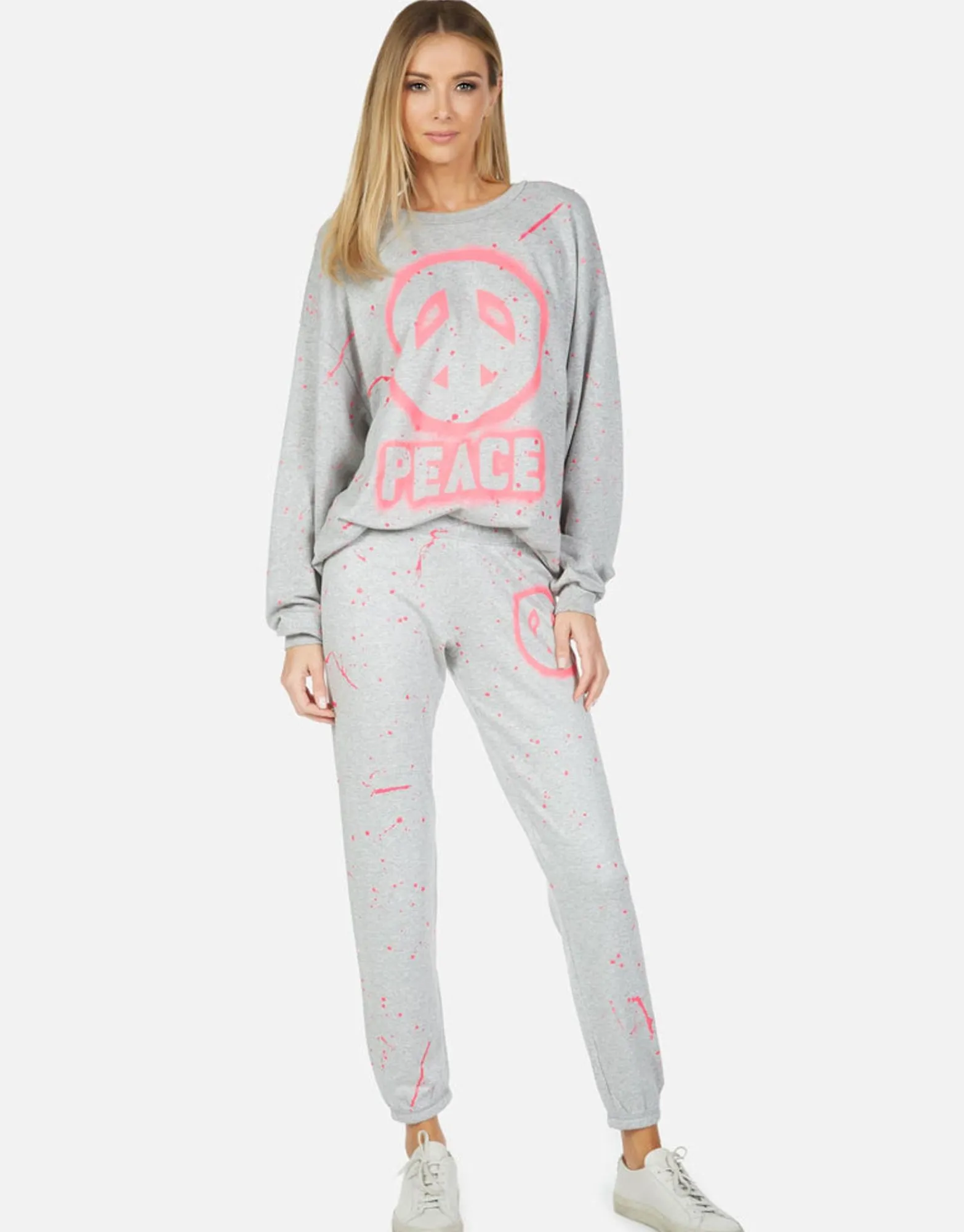 Shop Brynn Airbrush Peace Women Long Sweatpants