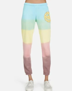 New Brynn Text Happy Face Women Long Sweatpants