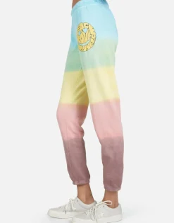 New Brynn Text Happy Face Women Long Sweatpants