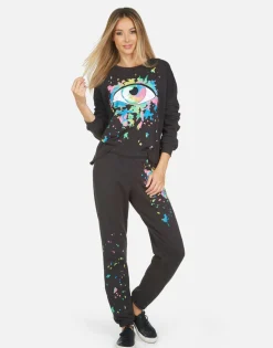 Hot Brynn Watercolor Eye Women Long Sweatpants