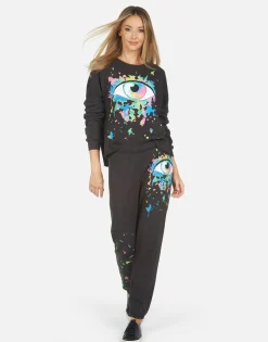 Hot Brynn Watercolor Eye Women Long Sweatpants
