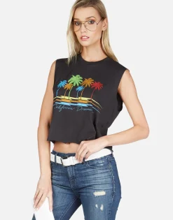 Best Cali Dreaming Crop Muscle Tank | Kel By Women Tanks