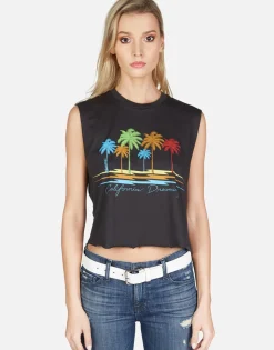 Best Cali Dreaming Crop Muscle Tank | Kel By Women Tanks