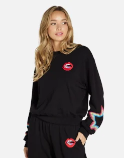 Flash Sale Candy Lip Crop Pullover In | Spalding By Women Long Sleeve