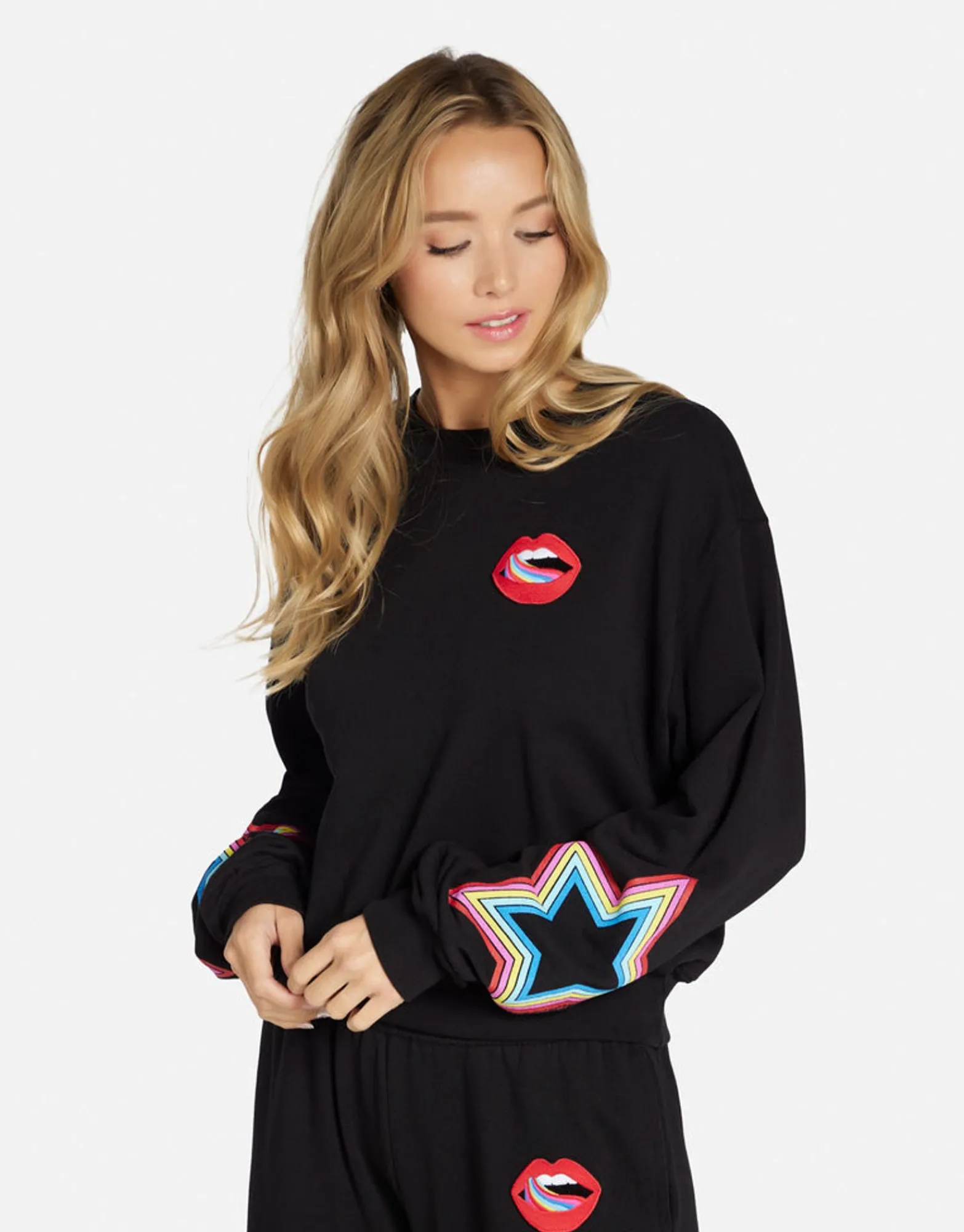 Flash Sale Candy Lip Crop Pullover In | Spalding By Women Long Sleeve