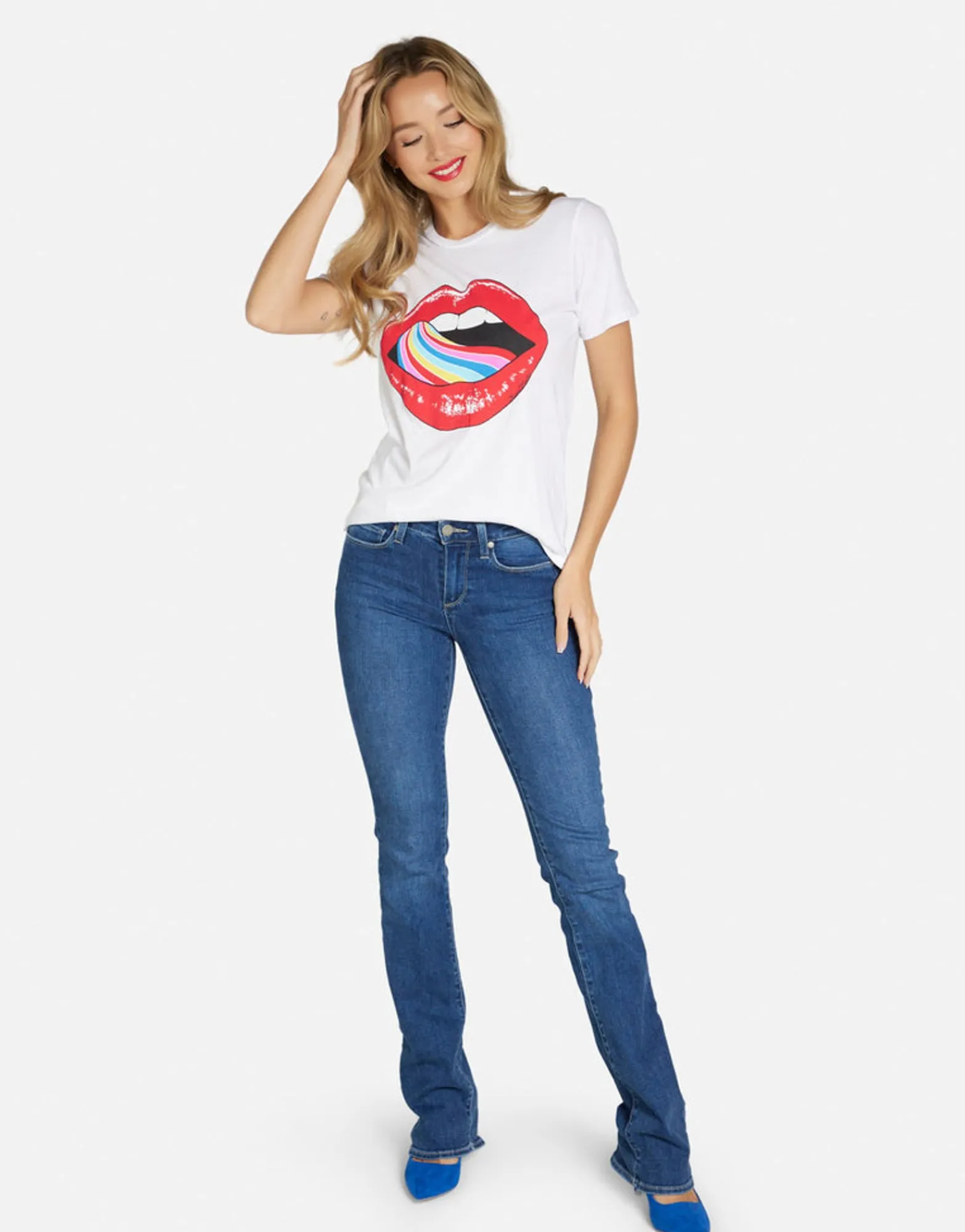 Hot Candy Lip Vintage Tee In | Croft By Women Short Sleeve
