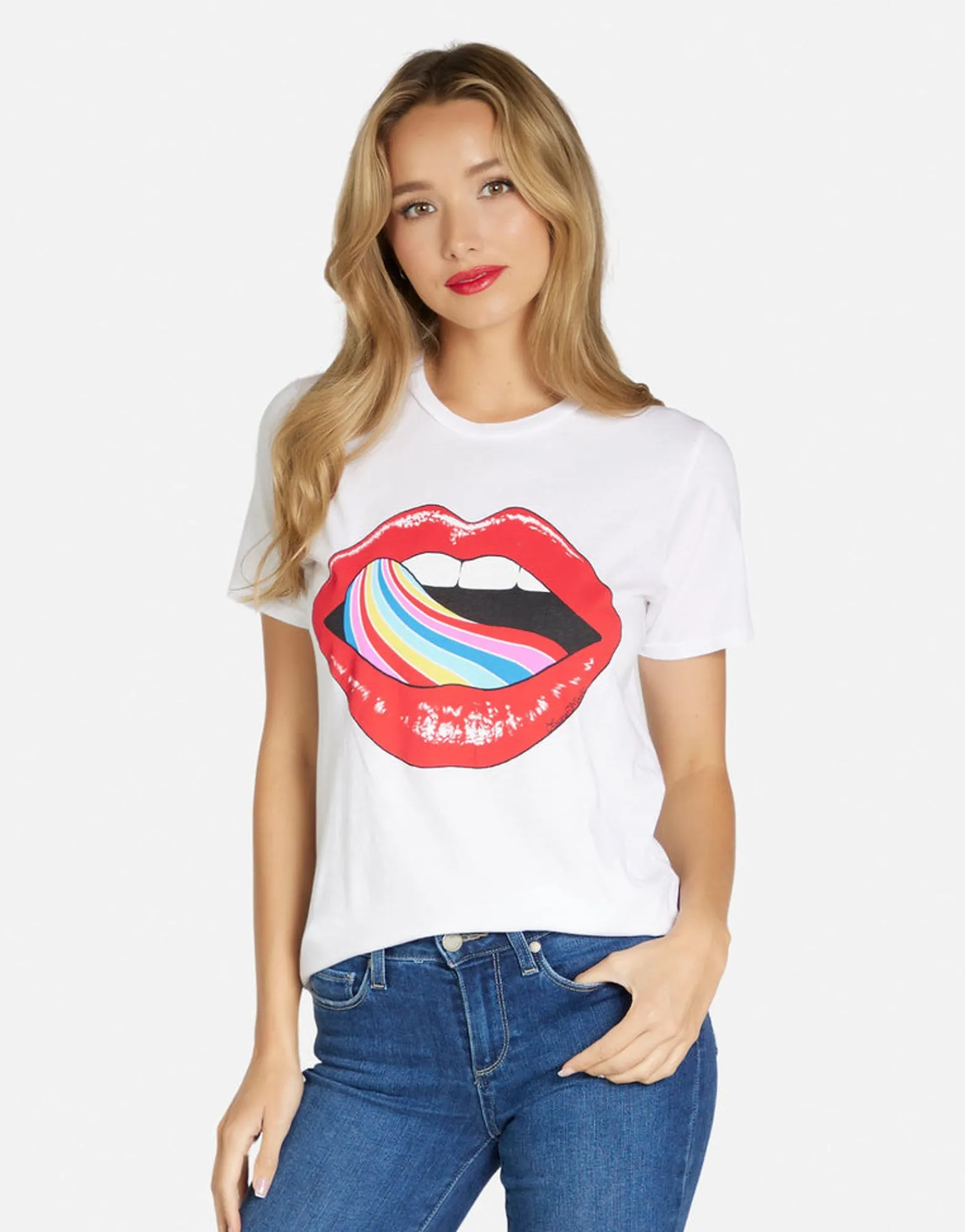 Hot Candy Lip Vintage Tee In | Croft By Women Short Sleeve