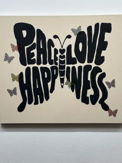 Flash Sale Canvas Crystal Love Butterfly Decor