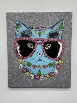 Cheap Canvas Diamond Cat Decor