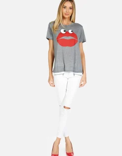 Outlet Capri Kiss Face Women Short Sleeve