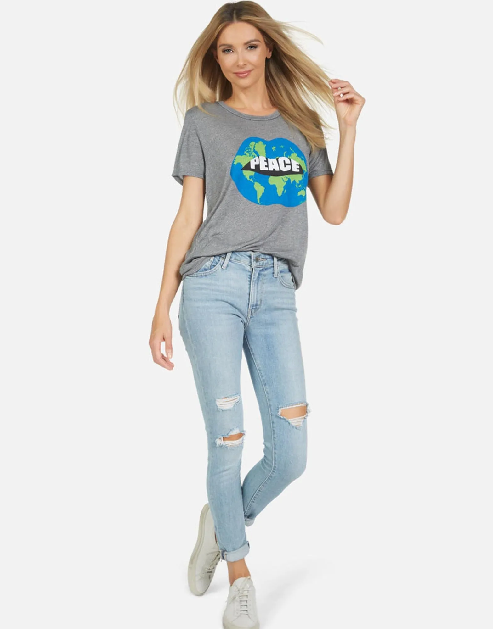 Discount Capri World Peace Love Women Short Sleeve