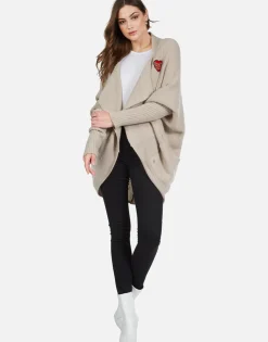 Best Sale Chain Heart Stars Draped Cardigan | Daya By Women Sweaters & Knits