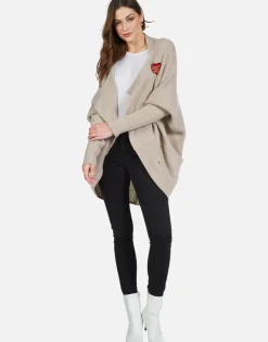 Best Sale Chain Heart Stars Draped Cardigan | Daya By Women Sweaters & Knits