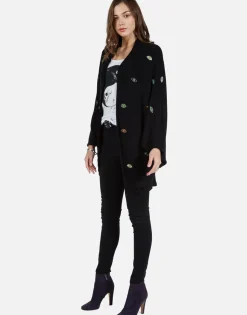 Fashion Color Bead Eyes Cardigan Wrap | Isla By Women Sweaters & Knits