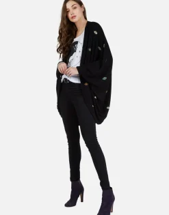Fashion Color Bead Eyes Cardigan Wrap | Isla By Women Sweaters & Knits