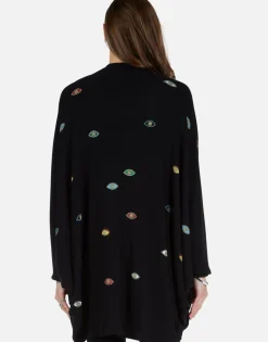 Fashion Color Bead Eyes Cardigan Wrap | Isla By Women Sweaters & Knits