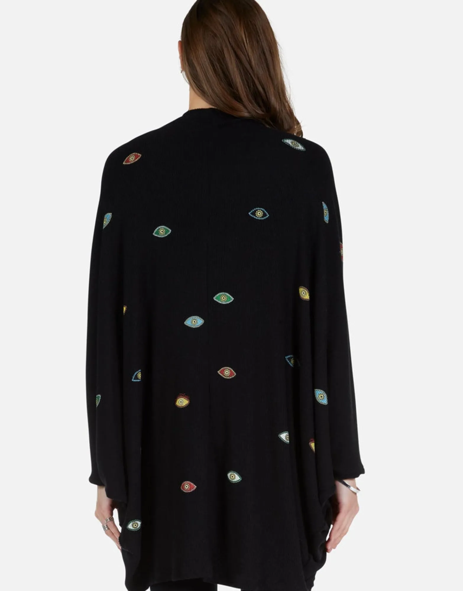 Fashion Color Bead Eyes Cardigan Wrap | Isla By Women Sweaters & Knits