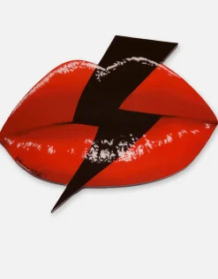 Cheap Color Cig Lip Wooden Canvas Art By Decor