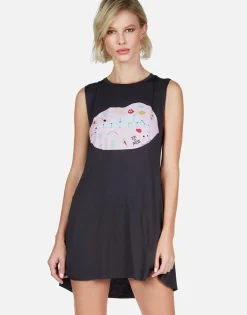 New Color Elements Lip Sleeveless Dress | Deanna By Women Dresses