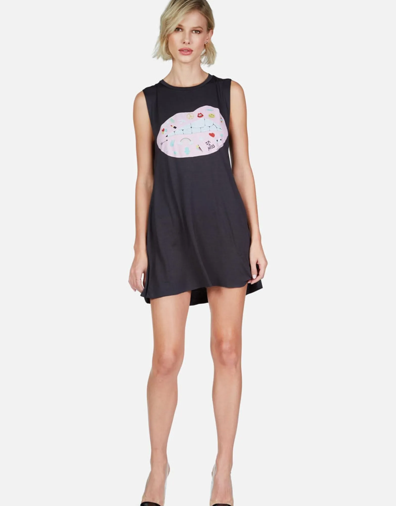 New Color Elements Lip Sleeveless Dress | Deanna By Women Dresses