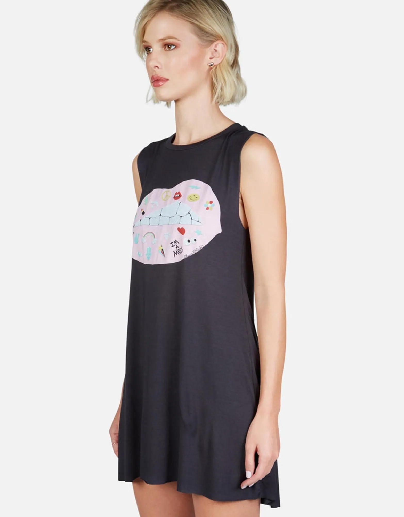 New Color Elements Lip Sleeveless Dress | Deanna By Women Dresses