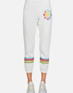 Cheap Color Skull Flower Crop Sweatpant | Alana By Women Crop Sweatpants