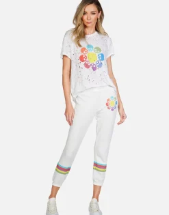 Cheap Color Skull Flower Crop Sweatpant | Alana By Women Crop Sweatpants