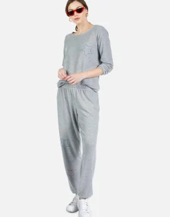 Cheap Color Star Outline Embroidery L/S Pullover | Brenna By Women Long Sleeve