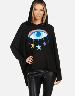 Flash Sale Cosmic Rainbow Eye Oversized Pullover Hoodie | Wilma By Women Hoodies