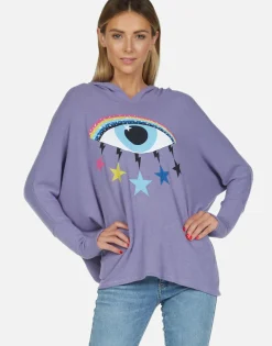 Flash Sale Cosmic Rainbow Eye Oversized Pullover Hoodie | Wilma By Women Hoodies