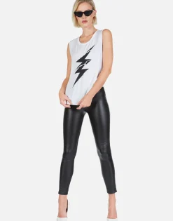 Sale Cracked Lightning Bolt Scoop Neck Tank | Kel By Women Tanks