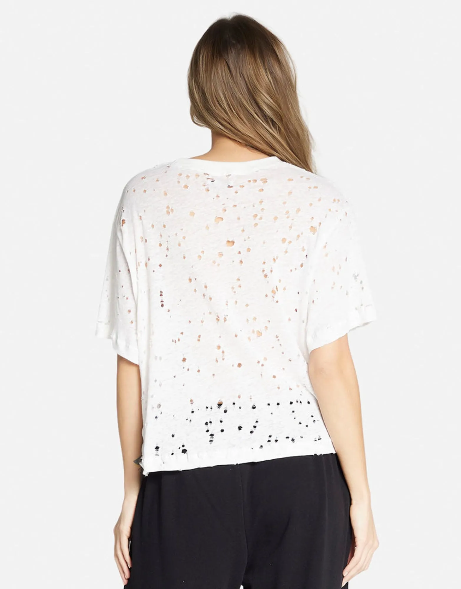 Outlet Cracked Star Distressed Tee | Linnea By Women Short Sleeve