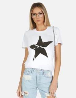 Discount Cracked Star Vintage Boyfriend Tee | Wolf X By Women Short Sleeve