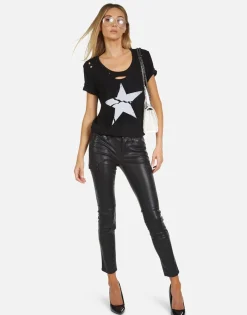 Fashion Cracked Star Vintage Women'S Tee | Myra X By Women Short Sleeve