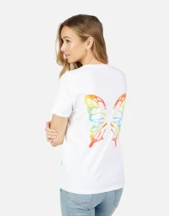 Discount Croft Rainbow Butterflies Women Short Sleeve