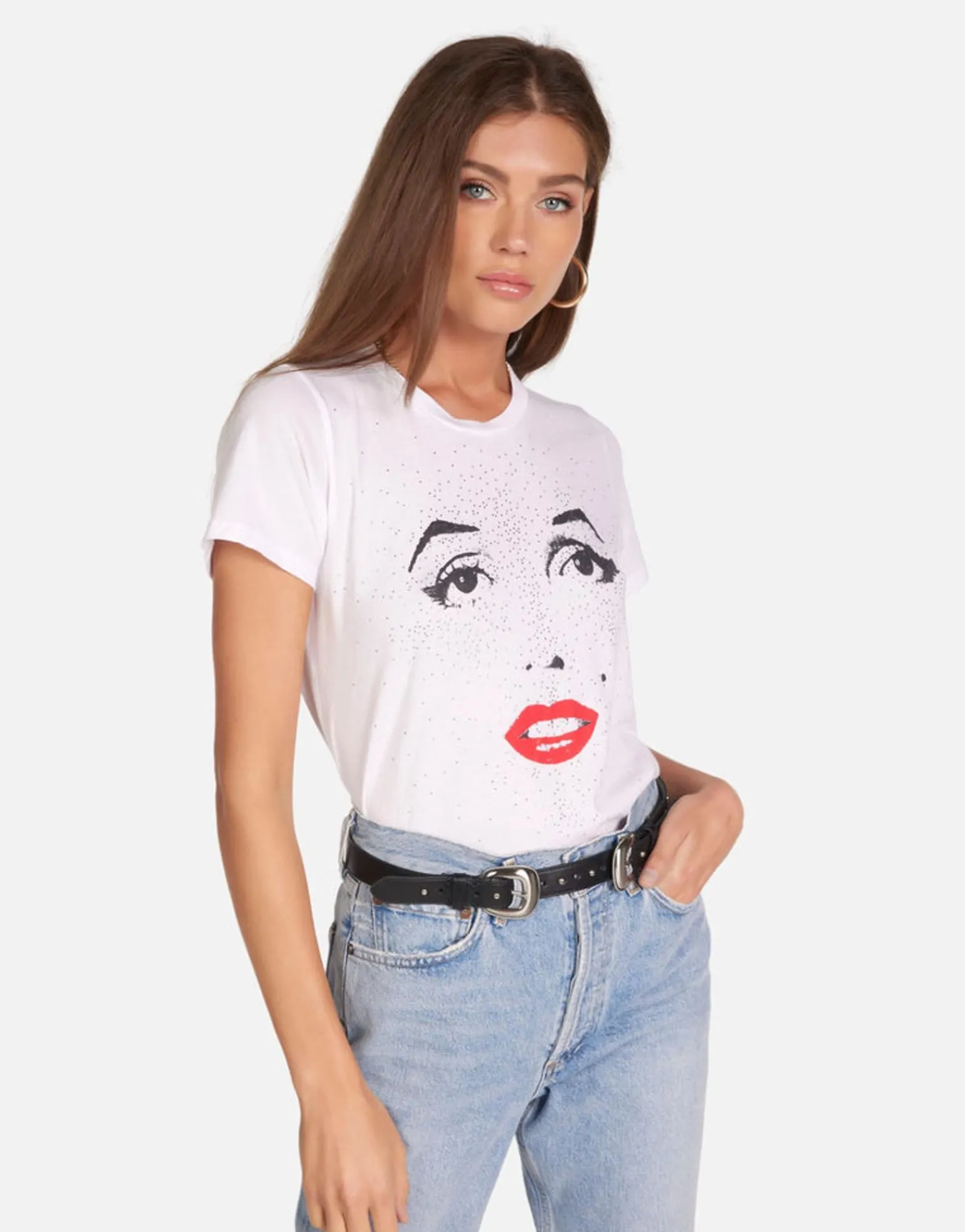Clearance Croft X Crystal Marilyn Monroe Women Short Sleeve