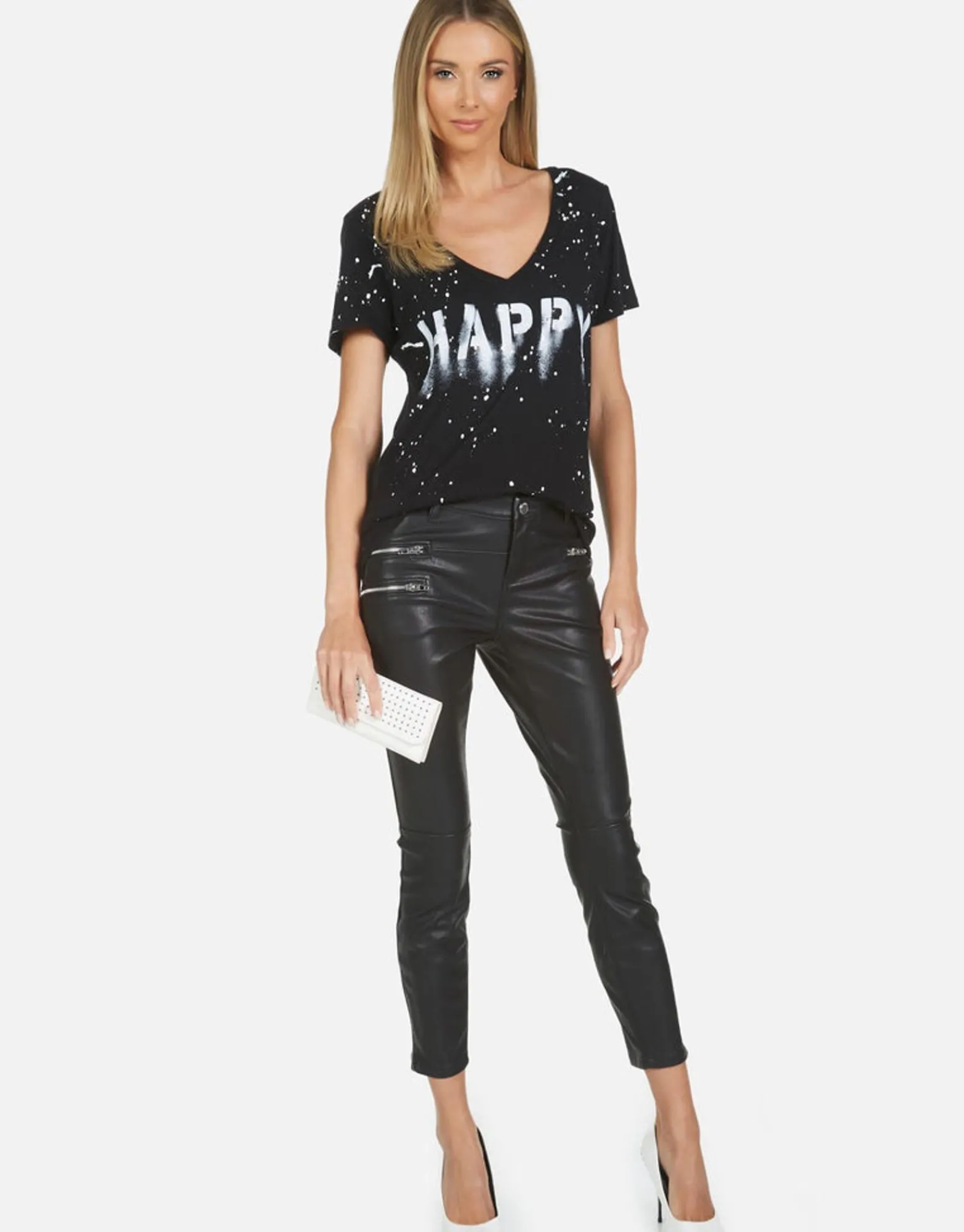 Store Cruz Airbrush Happy Women Short Sleeve