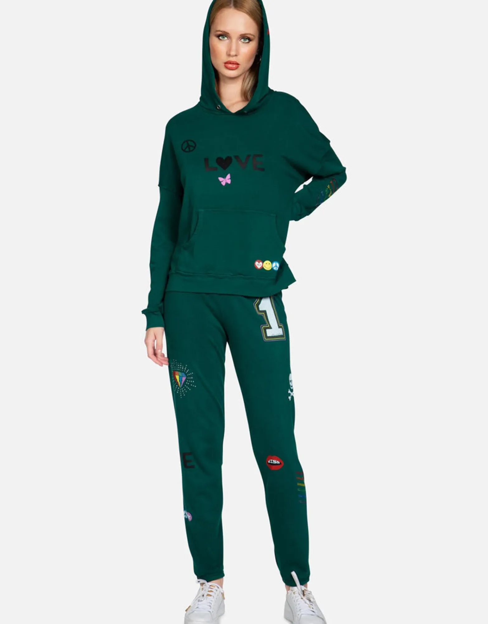 Hot Crystal #1 Love Pullover Hoodie | Melanie By Women Hoodies
