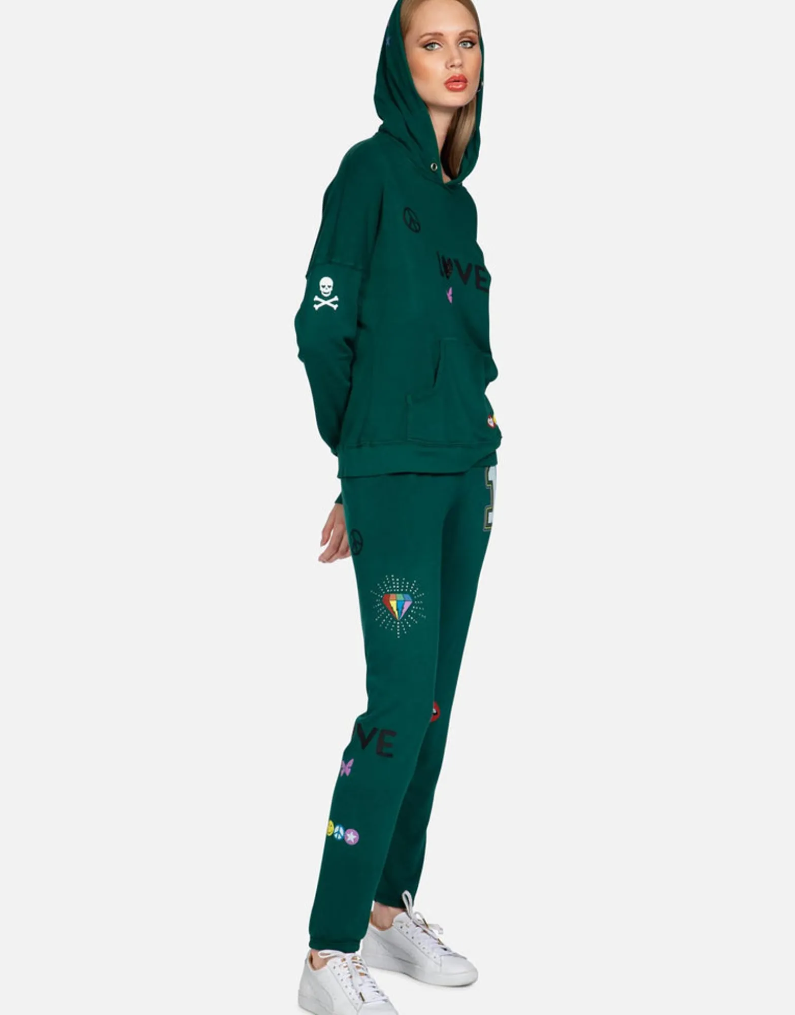 Hot Crystal #1 Love Pullover Hoodie | Melanie By Women Hoodies