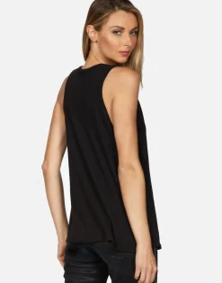Fashion Crystal Biting Lip High Neck Tank | Peyton By Women Tanks