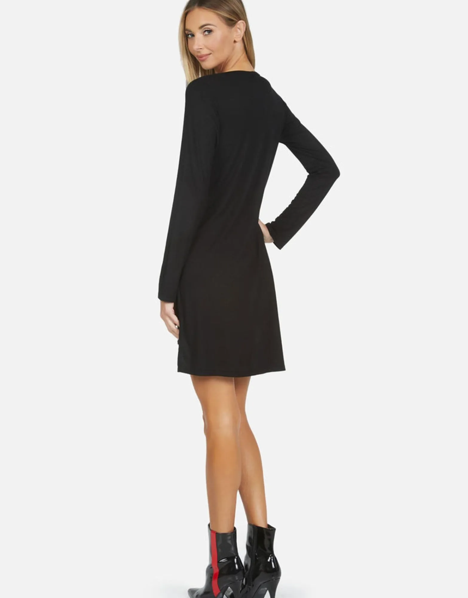 Online Crystal Biting Lip L/S Dress | Adora By Women Dresses