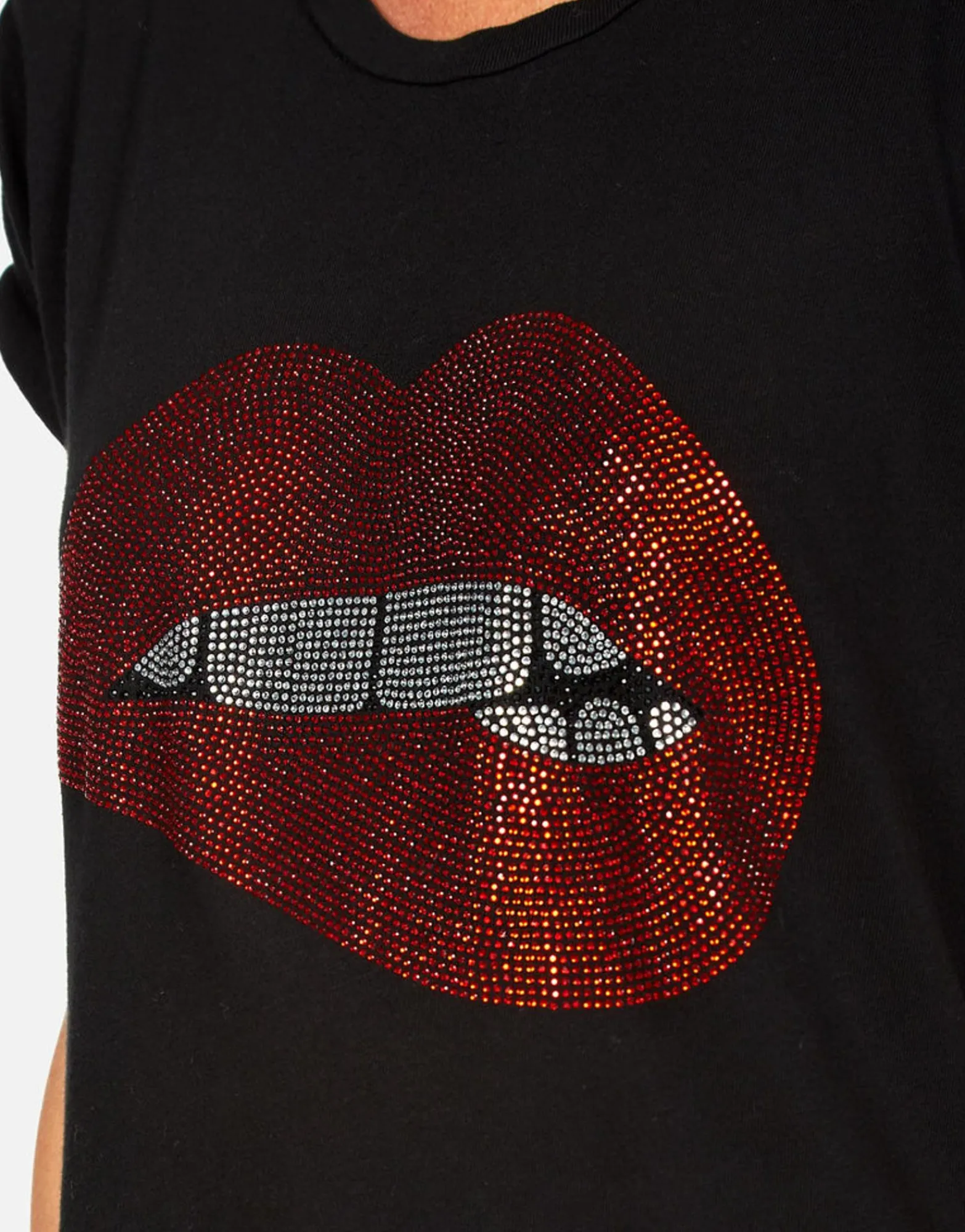 Outlet Crystal Biting Lip Vintage Ss Tee | Edda By Women Short Sleeve