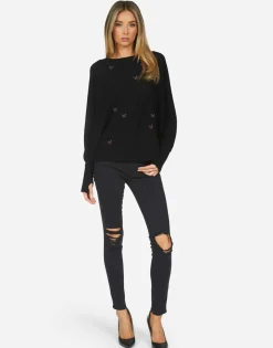 Cheap Crystal Butterflies Cashmere Sweater | Ladona X By Women Sweaters & Knits