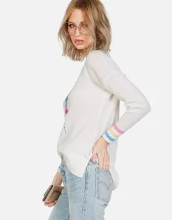 Sale Crystal Dripping Star Cashmere Sweater | Vivian By Women Sweaters & Knits